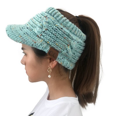 Empty Ponytail Knit Cap