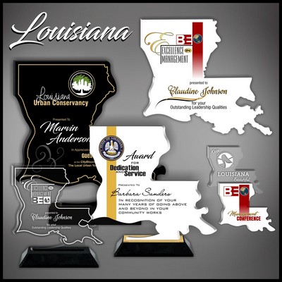 8" Louisiana Black Budget Acrylic Award