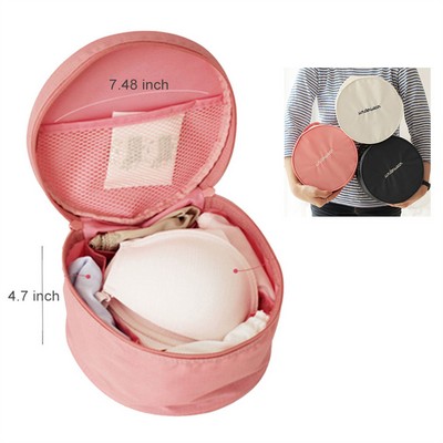 Travel Hat Organiser Foldable Underwear Box Round Dirty Clothes Storage Bag with Dust Cover