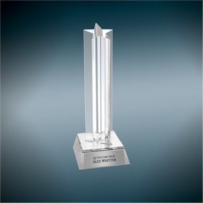 7.5" Silver Star Column Acrylic Award