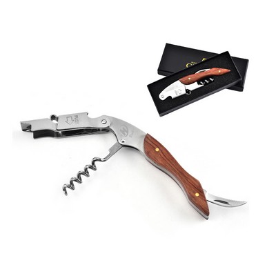 3-in-1 Woodard Stainless Steel Wine Bottle Opener