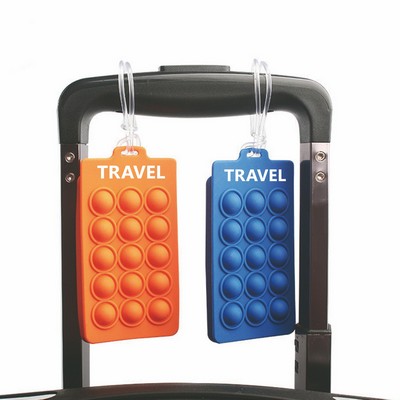 Silicone Push Pop Bubble Luggage Tag