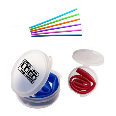 Silicone Straw with Case