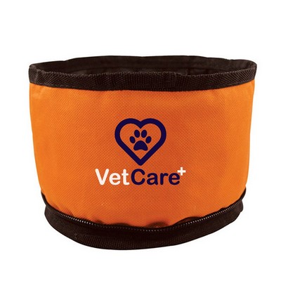 6" Zippered Pet Travel Bowl