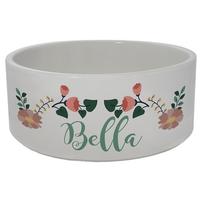 2.95" x 7.0" Sublimatable Ceramic Pet Bowl