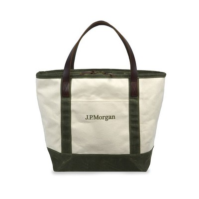 Large Urban Two Tone Tote (Natural Canvas/Waxed Trim)