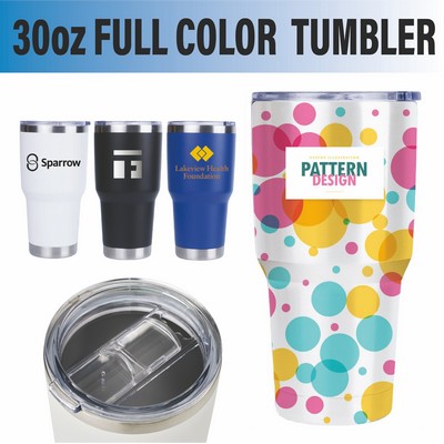 Full Color Vacuum Sealed 30 Oz. Tumbler