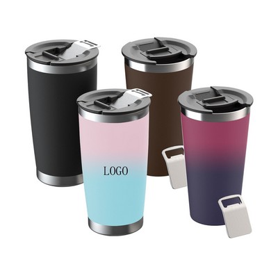 Stainless Steel Vacuum Tumblers With Opener - 20 oz