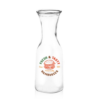 34 oz. Clear Glass Carafe (Full Color Imprint)