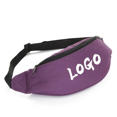 2-zipper Polyester Fanny Pack