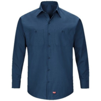 Red Kap® Men's Long Sleeve Work Shirt w/MIMIX™ - Navy Blue