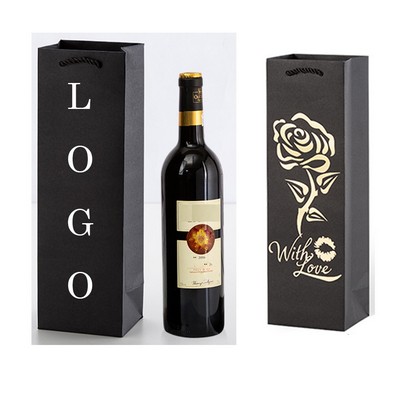 Black Wine Tote Bags