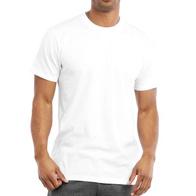 Men's Crew Neck T-Shirts - Medium, White (Case of 10)