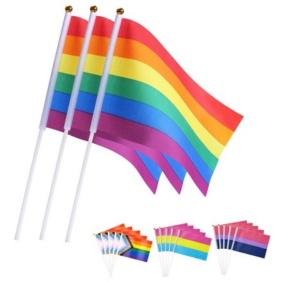 Rainbow Hand-Waved Polyester Banner