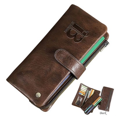 Genuine Leather Anti-theft Ultra Slim Thin Women Wallet