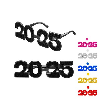 2025 Glitter New Year Eve Glasses