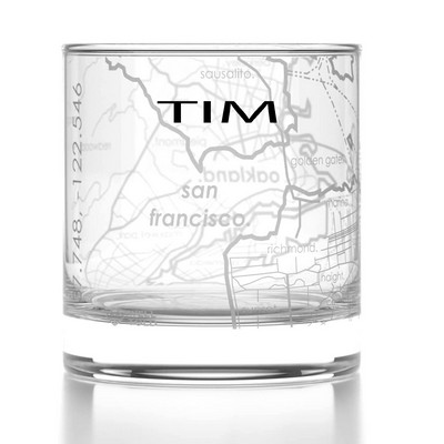 City Map Pint Glass 15Oz