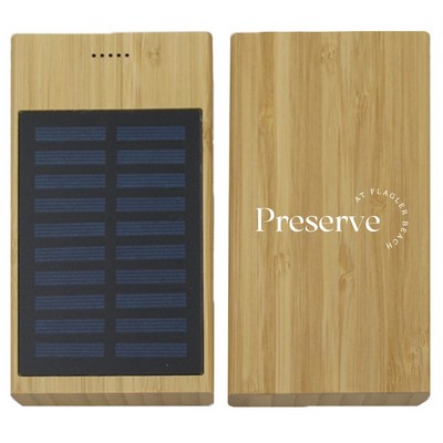 8,000 mAh Bamboo Solar Power Bank