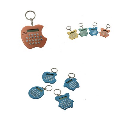 Key Chain with 4 Shapes Mini Calculator