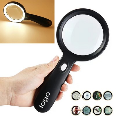 Led Illuminated 10x Handheld Magnifier