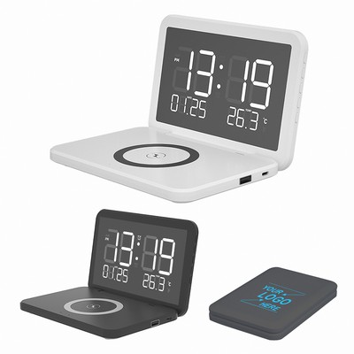 15W Wireless Charger with Alarm Clock