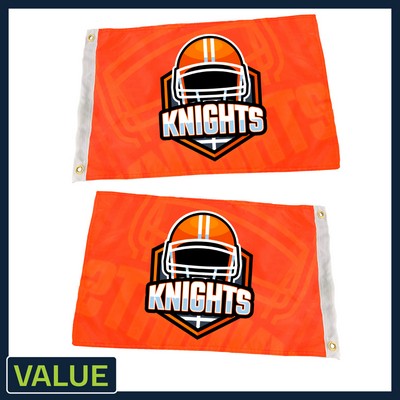 VALUE - 12" x 18" Custom Pole Flag - Double Sided