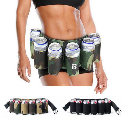 6-Pack Oxford Beer Belt Bag Can Holder