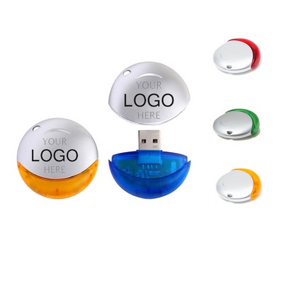 8GB Round Plastic USB2.0 Flash Drive