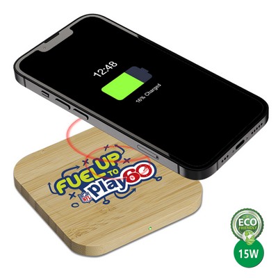 Paso 15W Bamboo Eco-Friendly Wireless Charger