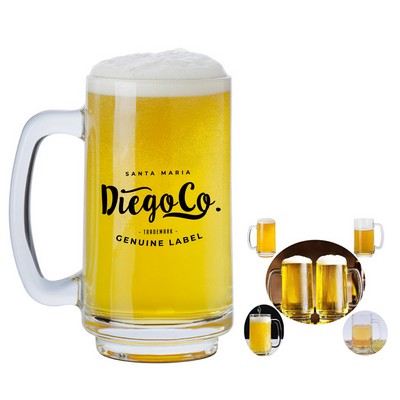 Glass Beer Cup w/ Handle