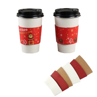 Custom Craft Paper Cup Sleeves MOQ 100PCS