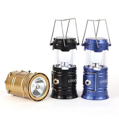 USB Rechargeable LED Collapsible Solar Camping Lantern