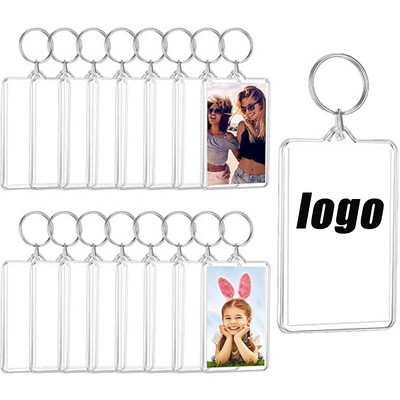 Acrylic Photo Frame Keychain Holder