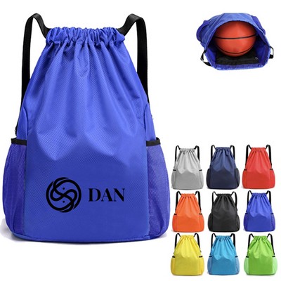 Drawstring backpack water resistant string bag