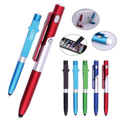 Plastic Capacitive Stylus Rotating LED Light Stand Pen