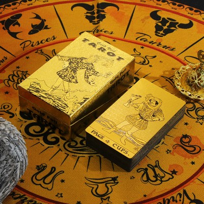 Gold Foil PVC Tarot Cards