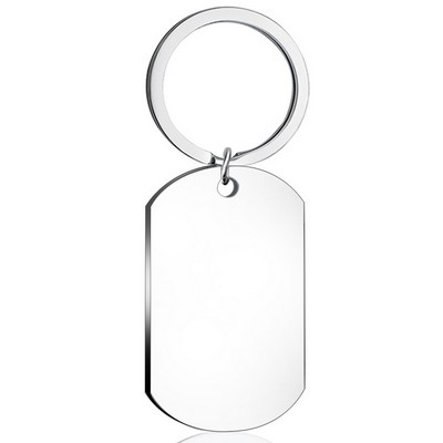 Stainless Steel Laser Keychain