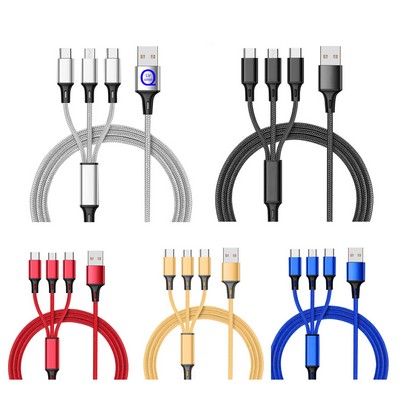 Multi-Head Fast Charging Data Cable