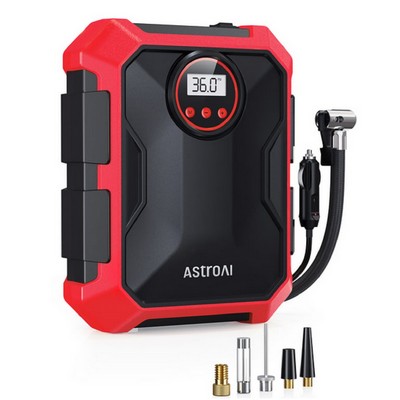 AstroAi Air Compressor 12V DC 100PSI in Red