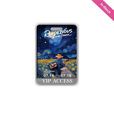 Full Color PVC Event/Credential badge (3 3/8"x2 1/8")