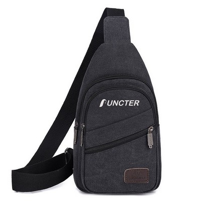 Men's Nylon Sling Bag Chest Shoulder Backpack Crossbody Bag