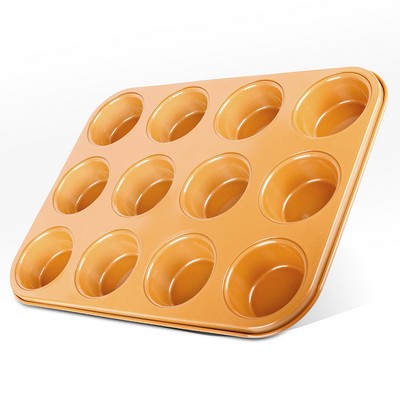 Coated NonStick 12 Cup Muffin Pan