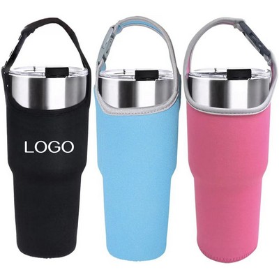 30oz Tumbler Carrier Holder Pouch with Shoulder Strap