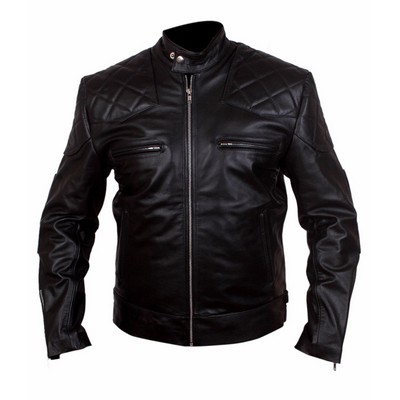 Quilted Black Stylish Leather Jacket