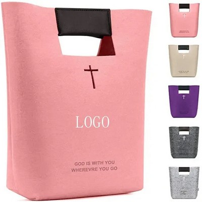 Felt Tote Handbag Bible Carrying Case