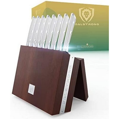 Dalstrong 8-Piece Steak Knife Set - 5" Blade - German Steel - Included Modular Storage Block