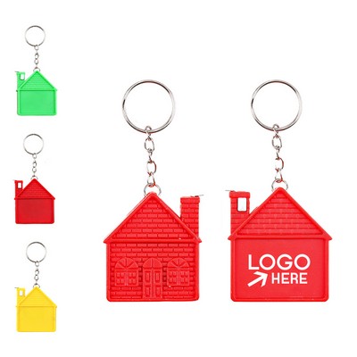 House Shape Tape Measure With Key Chain