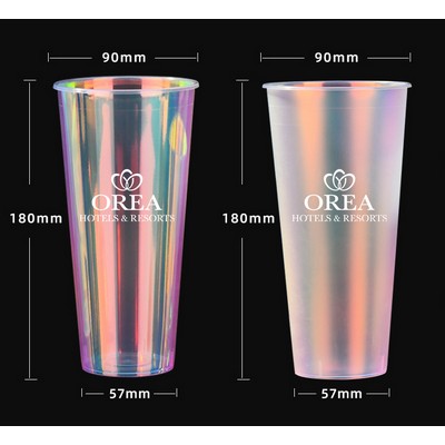 24oz 700ml Holographic Plastic Cup