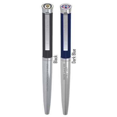 Executive Monogram - Garland® USA Made Executive Rollerball Pen | Polished Chrome | High Gloss Cap