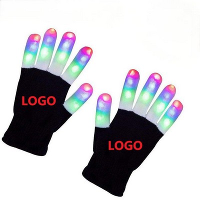 Party Flashing Light Up LED Lighted Finger Glove